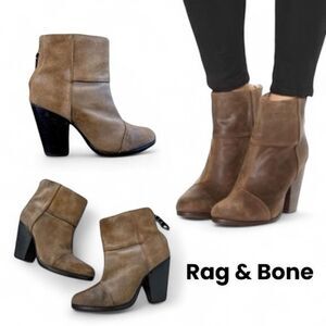 Rag & Bone Classic Newbury Distressed Boots Size 7.5